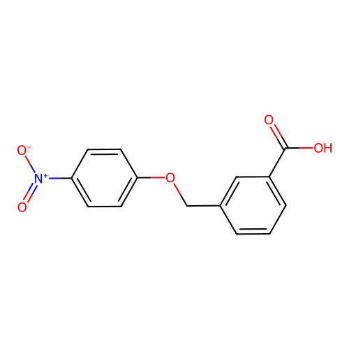 3-[(4-Nitrophenoxy)methyl]benzoic acid structure