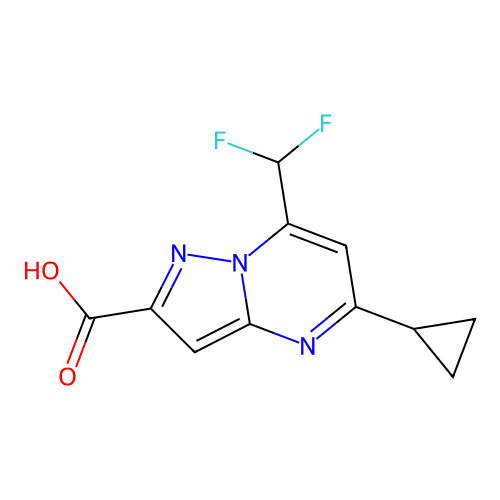 5-Cyclopropyl-7-(difluoromethyl)pyrazolo[1,5-a]pyrimidine-2-carboxylic acid structure