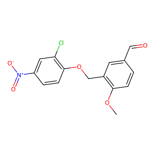 3-[(2-Chloro-4-nitrophenoxy)methyl]-4-methoxybenzaldehyde structure