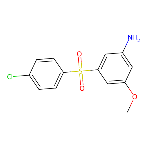 3-[(4-Chlorophenyl)sulfonyl]-5-methoxyaniline structure