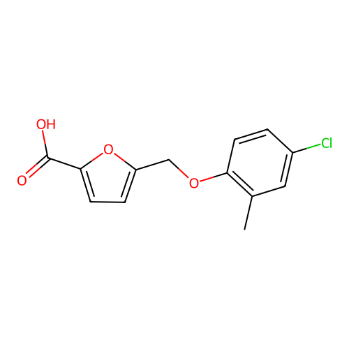 5-[(4-Chloro-2-methylphenoxy)methyl]-2-furancarboxylic acid structure