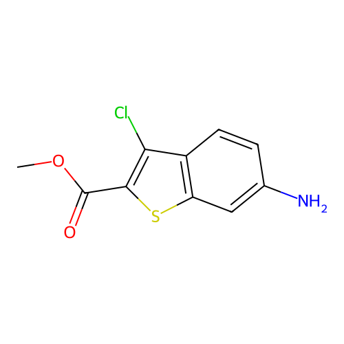 Methyl 6-amino-3-chloro-1-benzothiophene-2-carboxylate structure