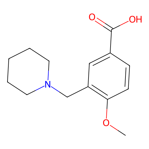 4-Methoxy-3-(piperidin-1-ylmethyl)benzoic acid structure