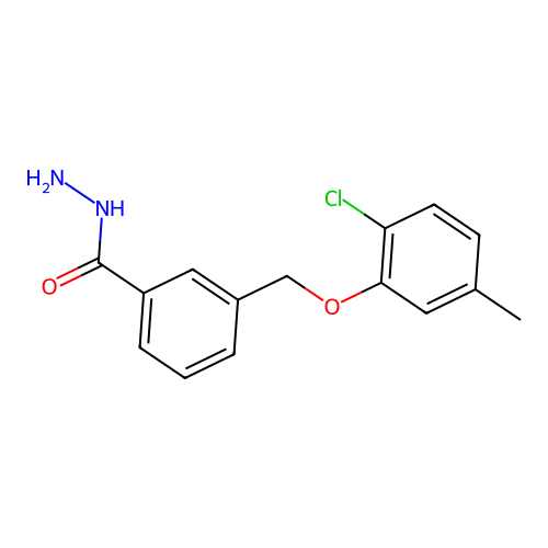 3-[(2-Chloro-5-methylphenoxy)methyl]benzohydrazide structure