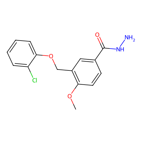3-[(2-Chlorophenoxy)methyl]-4-methoxybenzohydrazide structure