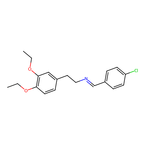 N-(4-Chlorobenzylidene)-2-(3,4-diethoxyphenyl)ethanamine structure