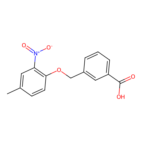 3-[(4-Methyl-2-nitrophenoxy)methyl]benzoic acid structure
