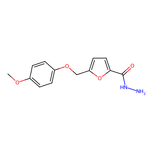 5-[(4-Methoxyphenoxy)methyl]furan-2-carbohydrazide structure