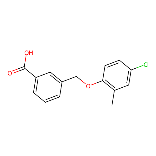 3-[(4-Chloro-2-methylphenoxy)methyl]benzoic acid structure