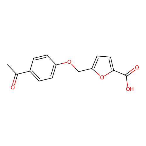 5-[(4-Acetylphenoxy)methyl]furan-2-carboxylic acid structure