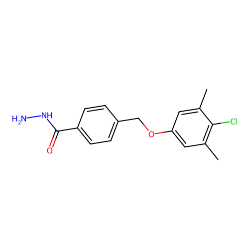 4-[(4-Chloro-3,5-dimethylphenoxy)methyl]benzohydrazide structure