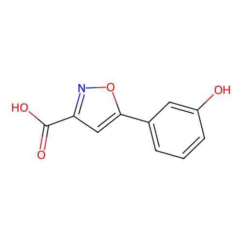 5-(3-Hydroxyphenyl)isoxazole-3-carboxylic acid structure