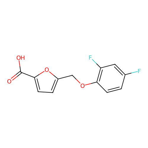 5-[(2,4-Difluorophenoxy)methyl]furan-2-carboxylic acid structure