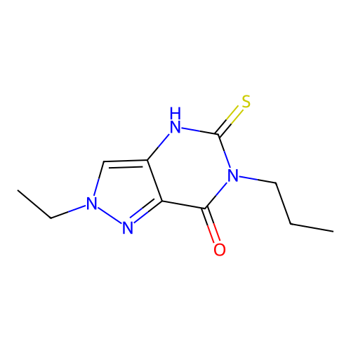 2-Ethyl-5-mercapto-6-propyl-2H-pyrazolo[4,3-d]pyrimidin-7(6H)-one structure
