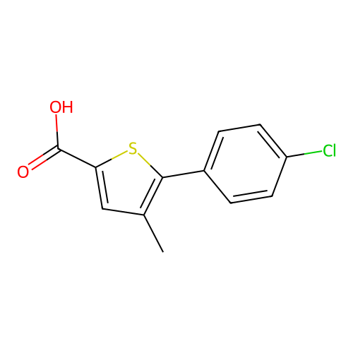 5-(4-Chlorophenyl)-4-methylthiophene-2-carboxylic acid structure