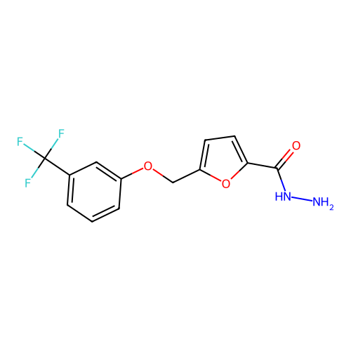 5-{[3-(Trifluoromethyl)phenoxy]methyl}furan-2-carbohydrazide structure