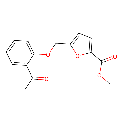 Methyl 5-[(2-acetylphenoxy)methyl]furan-2-carboxylate structure