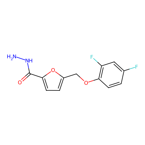 5-[(2,4-Difluorophenoxy)methyl]furan-2-carbohydrazide structure