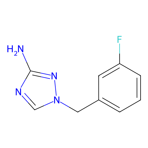 1-[(3-fluorophenyl)methyl]-1H-1,2,4-triazol-3-amine structure