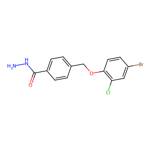 4-[(4-Bromo-2-chlorophenoxy)methyl]benzohydrazide structure