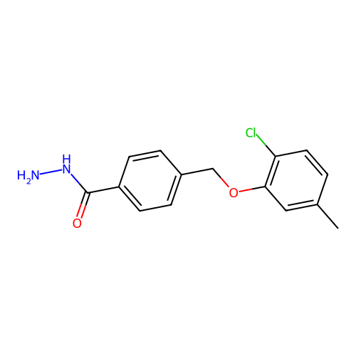 4-[(2-Chloro-5-methylphenoxy)methyl]benzohydrazide structure