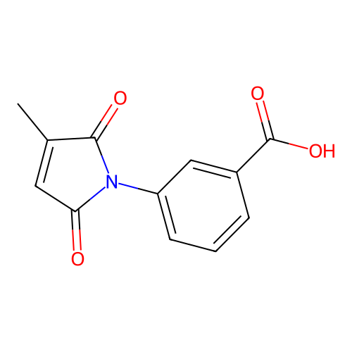 3-(3-methyl-2,5-dioxo-2,5-dihydro-1H-pyrrol-1-yl)benzoic acid structure