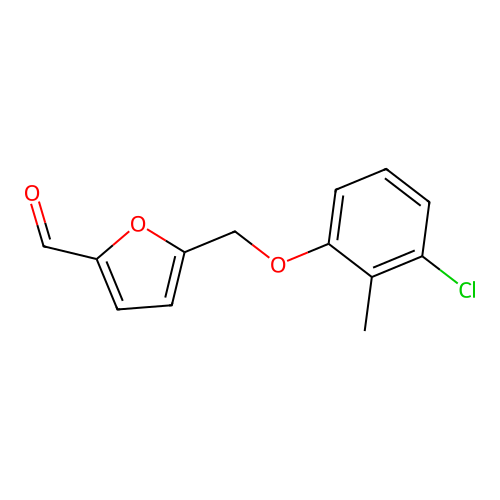 5-[(3-Chloro-2-methylphenoxy)methyl]furan-2-carbaldehyde structure