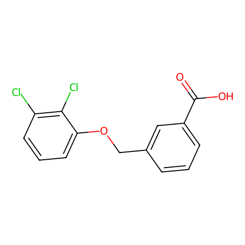 3-[(2,3-Dichlorophenoxy)methyl]benzoic acid structure