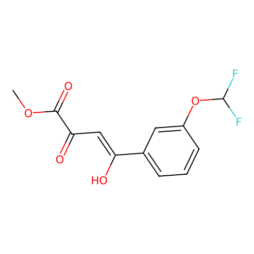 (Z)-methyl 4-(3-(difluoromethoxy)phenyl)-2-hydroxy-4-oxobut-2-enoate structure