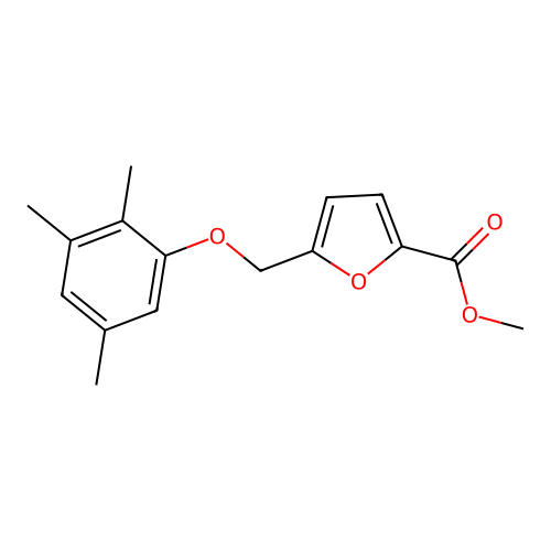 Methyl 5-[(2,3,5-trimethylphenoxy)methyl]furan-2-carboxylate structure