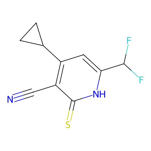 4-Cyclopropyl-6-(difluoromethyl)-2-mercaptonicotinonitrile structure