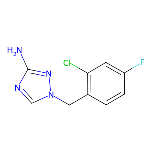 1-(2-chloro-4-fluorobenzyl)-1H-1,2,4-triazol-3-amine structure