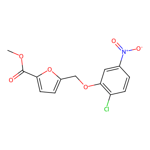 Methyl 5-[(2-chloro-5-nitrophenoxy)methyl]furan-2-carboxylate structure