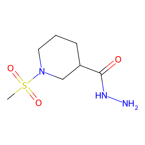 1-(Methylsulfonyl)piperidine-3-carbohydrazide structure
