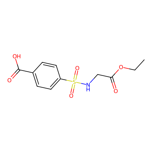 4-[(2-Ethoxy-2-oxoethyl)sulfamoyl]benzoic acid structure