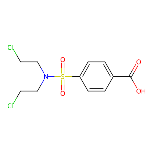 4-[bis(2-chloroethyl)sulfamoyl]benzoic Acid structure
