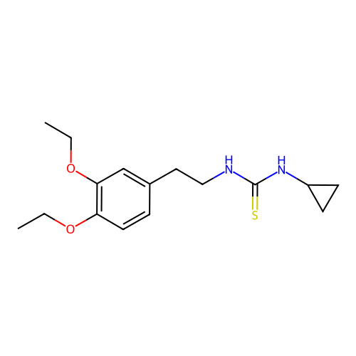 1-Cyclopropyl-3-[2-(3,4-diethoxyphenyl)ethyl]thiourea structure
