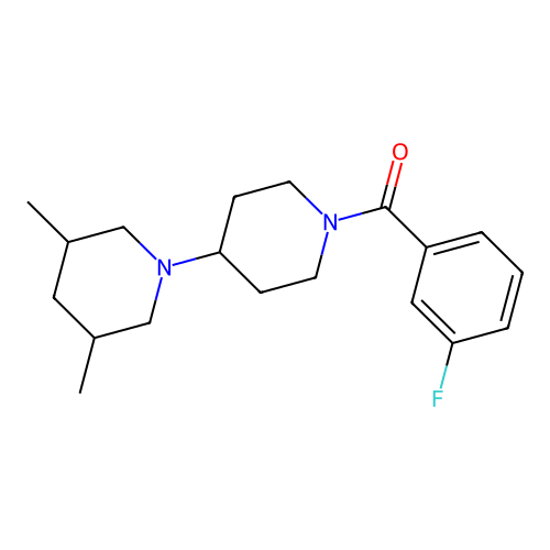 [4-(3,5-Dimethylpiperidin-1-yl)piperidin-1-yl]-(3-fluorophenyl)methanone structure