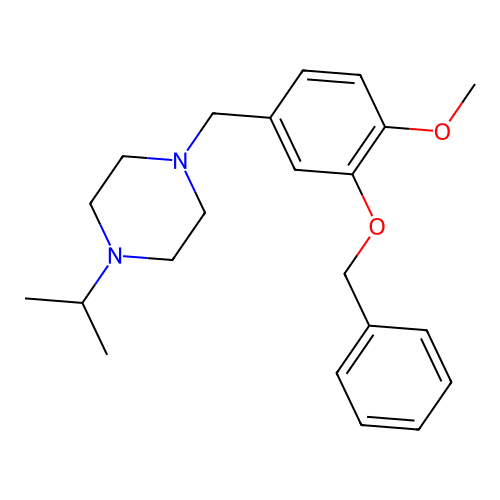 1-[(4-Methoxy-3-phenylmethoxyphenyl)methyl]-4-propan-2-ylpiperazine structure