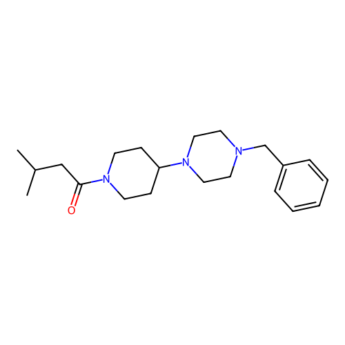 1-[4-(4-Benzylpiperazin-1-yl)piperidin-1-yl]-3-methylbutan-1-one structure
