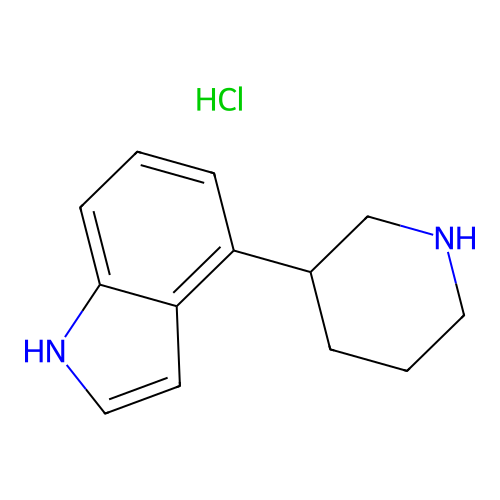 4-(Piperidin-3-yl)-1H-indole--hydrogen chloride (1/1) structure