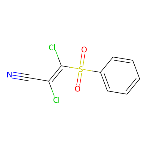 2,3-Dichloro-3-phenylsulphonyl-acrylonitrile structure