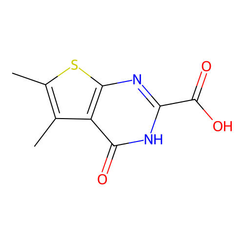 5,6-Dimethyl-4-oxo-3-hydrothiopheno[2,3-d]pyrimidine-2-carboxylic acid structure