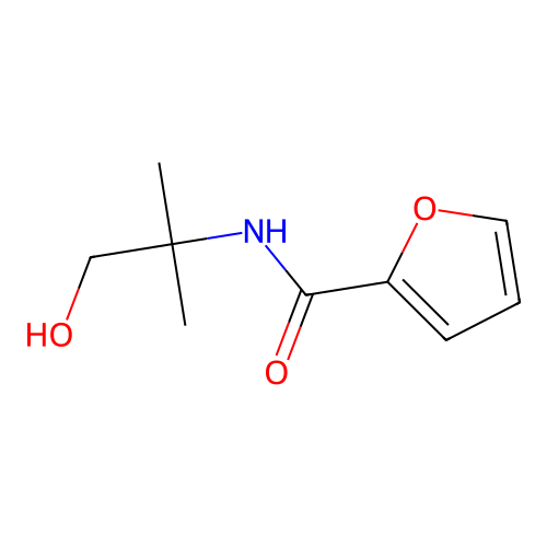N-(2-hydroxy-1,1-dimethylethyl)-2-furamide structure
