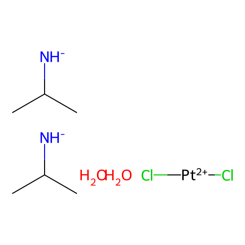 ab-Dichloro-ce-dihydroxy-df-bis(isopropylamine)platinum structure