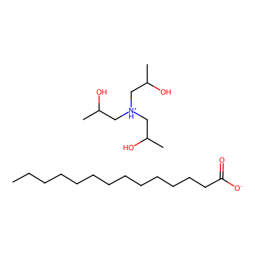 Tetradecanoate;tris(2-hydroxypropyl)azanium structure