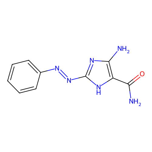 5-Amino-2-(phenylhydrazinylidene)imidazole-4-carboxamide structure