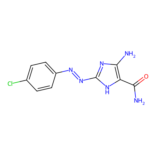 5-Amino-2-[(4-chlorophenyl)hydrazinylidene]imidazole-4-carboxamide structure