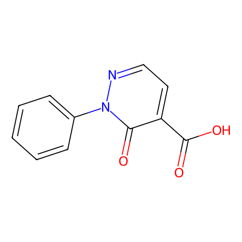 3-Oxo-2-phenyl-2,3-dihydro-4-pyridazinecarboxylic acid structure