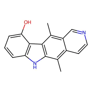 6H-Pyrido(4,3-b)carbazol-10-ol, 5,11-dimethyl- structure